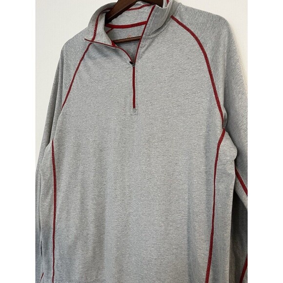 Cloudveil Shirt Men’s L Large Gray 1/4 Zip Base Layer Cotton Blend Long Sleeve - Picture 2 of 7